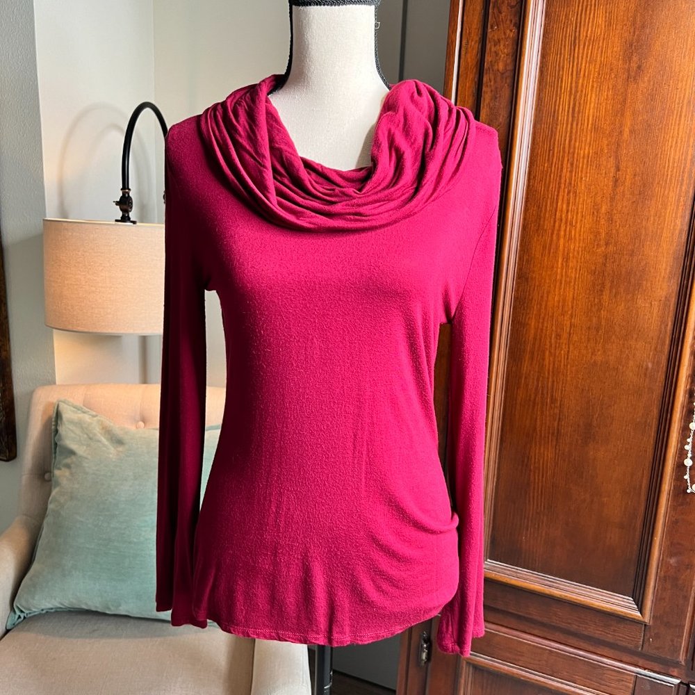 Philosophy Long Sleeve Cowl Neck Jersey